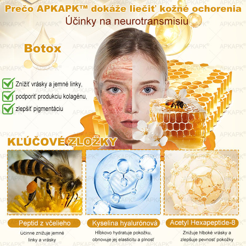 Odporúčané Univerzitnou nemocnicou Bratislava · Vyrobené na Slovensku✨✨ 𝖠𝖯𝖪𝖠𝖯𝖪® regeneračný krém na pokožku s včelím jedom