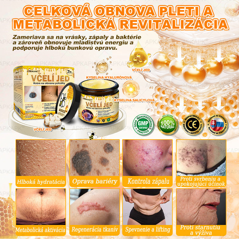 Odporúčané Univerzitnou nemocnicou Bratislava · Vyrobené na Slovensku✨✨ 𝖠𝖯𝖪𝖠𝖯𝖪® regeneračný krém na pokožku s včelím jedom