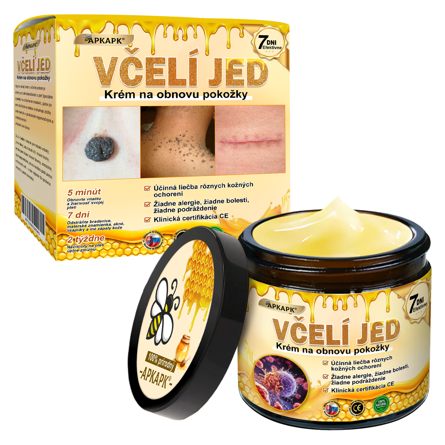 Odporúčané Univerzitnou nemocnicou Bratislava · Vyrobené na Slovensku✨✨ 𝖠𝖯𝖪𝖠𝖯𝖪® regeneračný krém na pokožku s včelím jedom